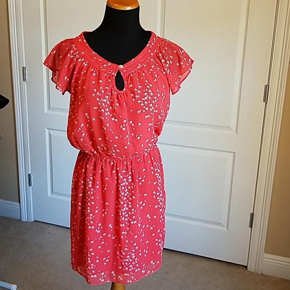 Fun and flirty coral dress
